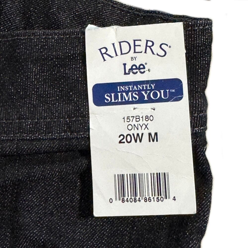 Lee Riders Instantly Slims You Jeans Relaxed Fit Onyx Stretch - Size: 20W M - Picture 12 of 12